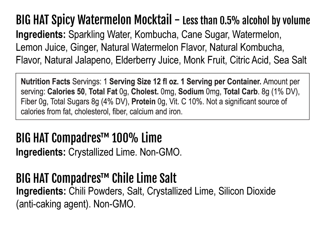 BIG HAT SPICY WATERMELON MOCKTAIL